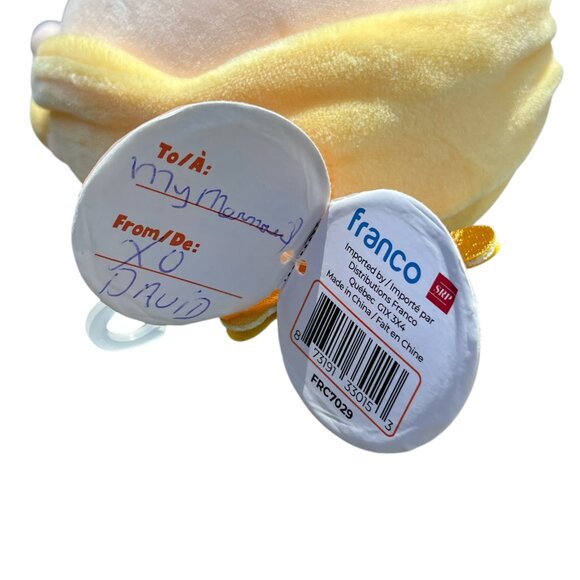 MERMAID Plush Doll 12" Pink Tail Gold Crown Blond Hair Franco Brand - Picture 6 of 7